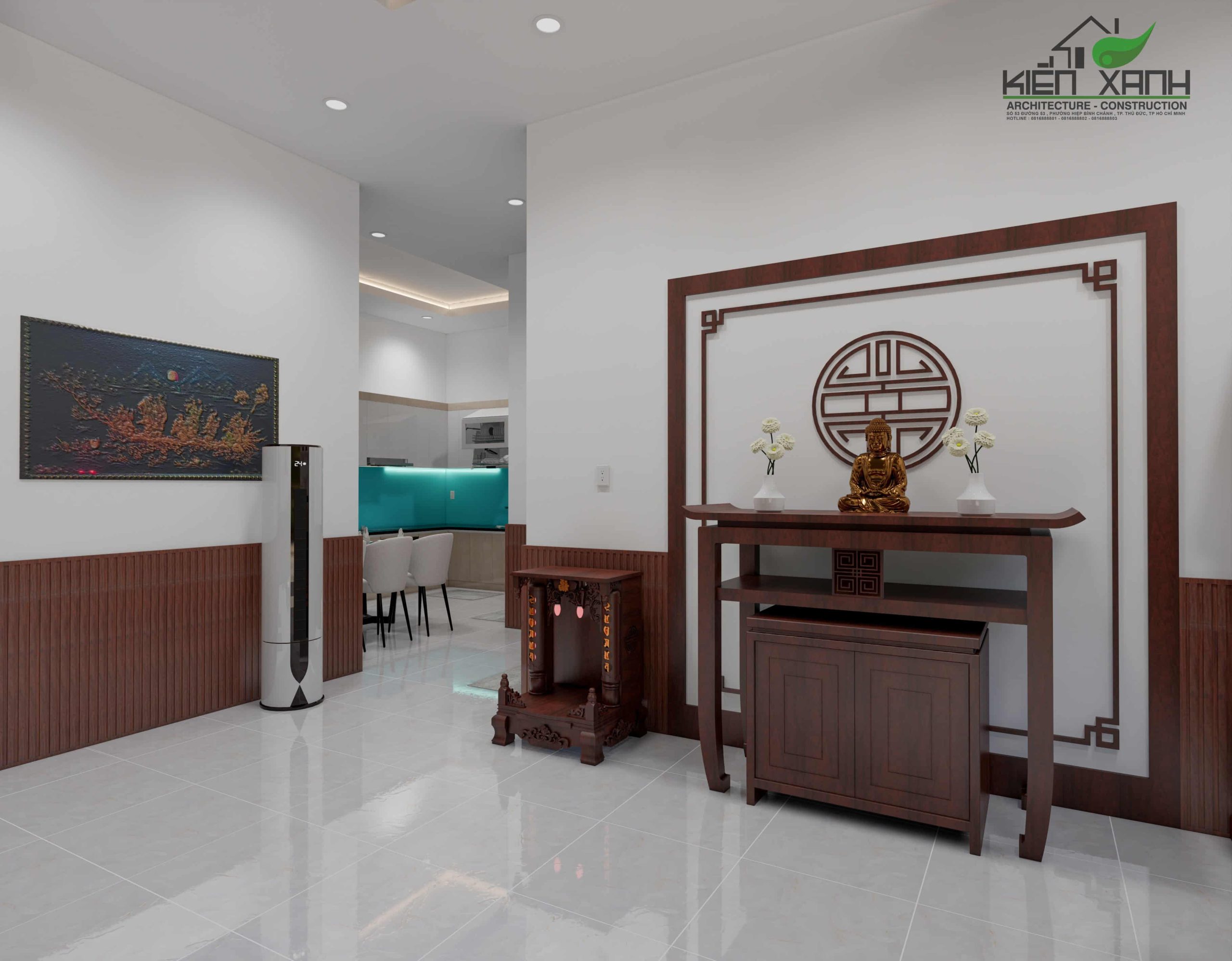 Thiết kế nội thất nhà cấp 4 anh An