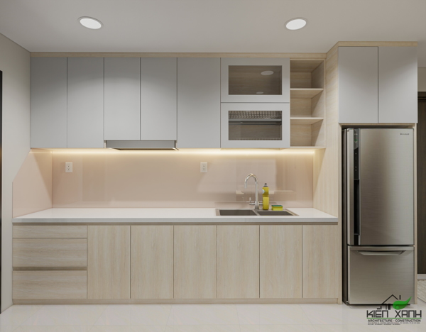 Thiết kế nội thất phòng bếp đơn giản