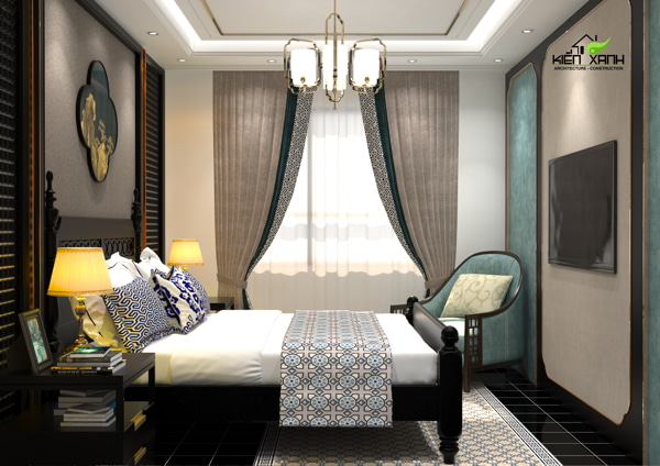 thiết kế nội thất phòng ngủ Golden View