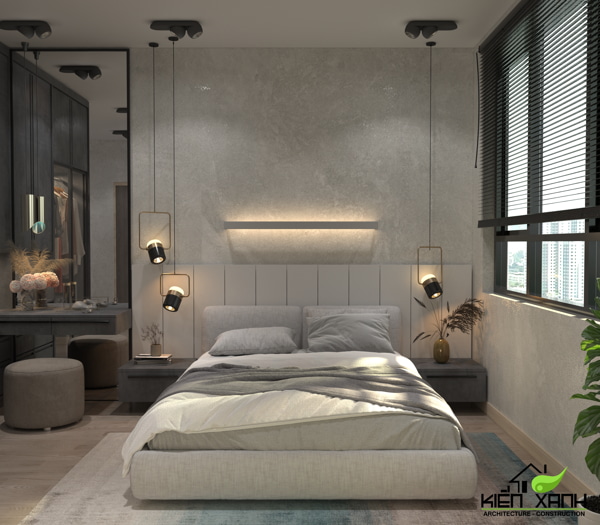 thiết kế nội thất phòng ngủ Palm Height