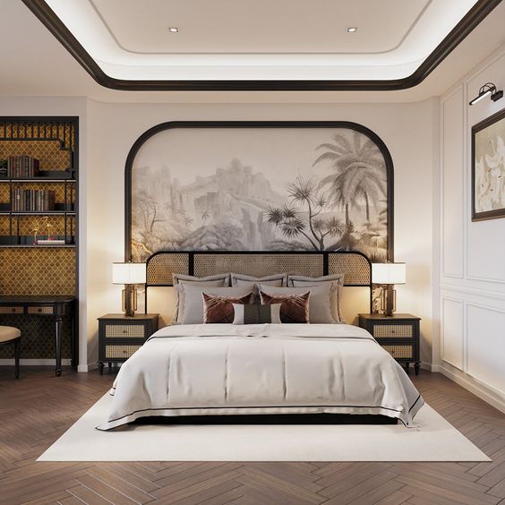 Phòng ngủ phong cách Indochine
