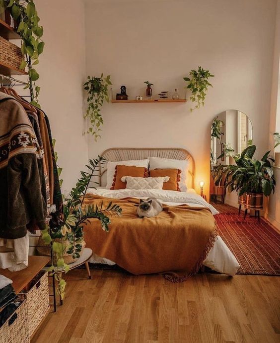 Phòng ngủ nhỏ với Phong cách Vintage