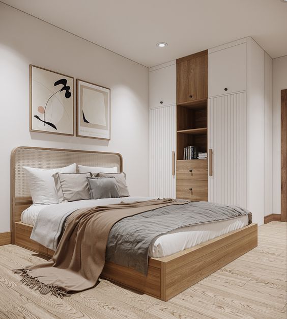 Phòng ngủ master được thiết kế rộng rãi, thoải mái 