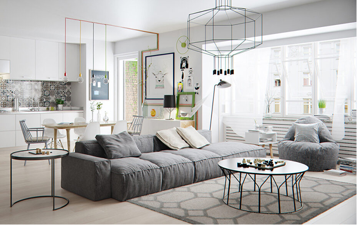 Thiết kế nội thất chung cư 76m2 cần lựa chọn các loại nội thất phù hợp 