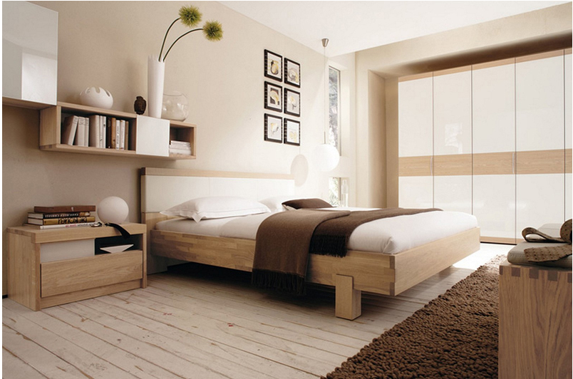 Phòng ngủ thiết kế đậm chất Nhật Bản với tone gỗ nhẹ nhàng