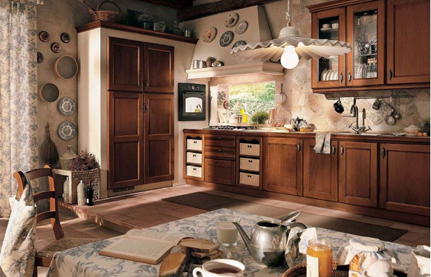 Sử dụng nội thất gỗ tăng thêm không gian ấm cúng cho phòng bếp 