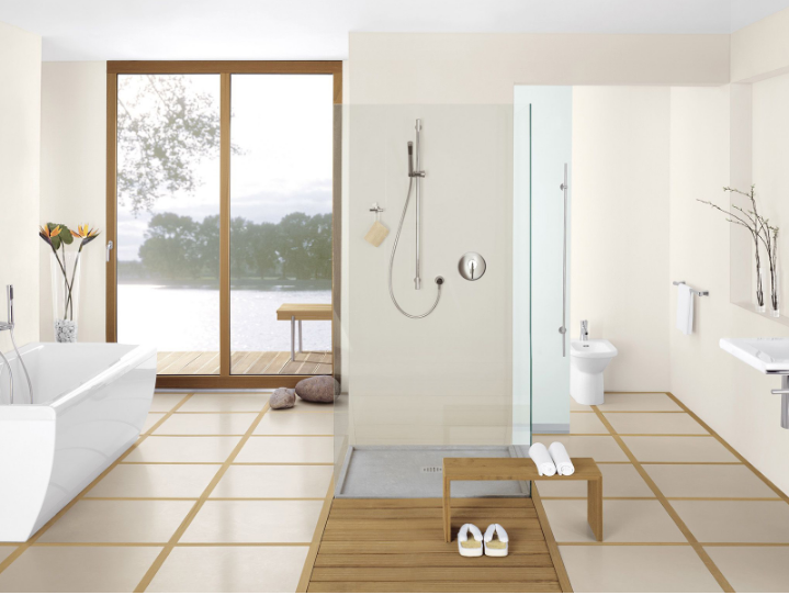 Phòng tắm kiểu Nhật đề cao cảm giác thư giãn với lối thiết kế tinh giản, sạch sẽ